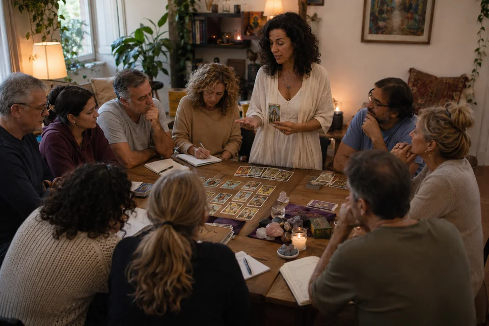 Participantes del retiro holístico de cannabis disfrutando experiencias de sanación y bienestar