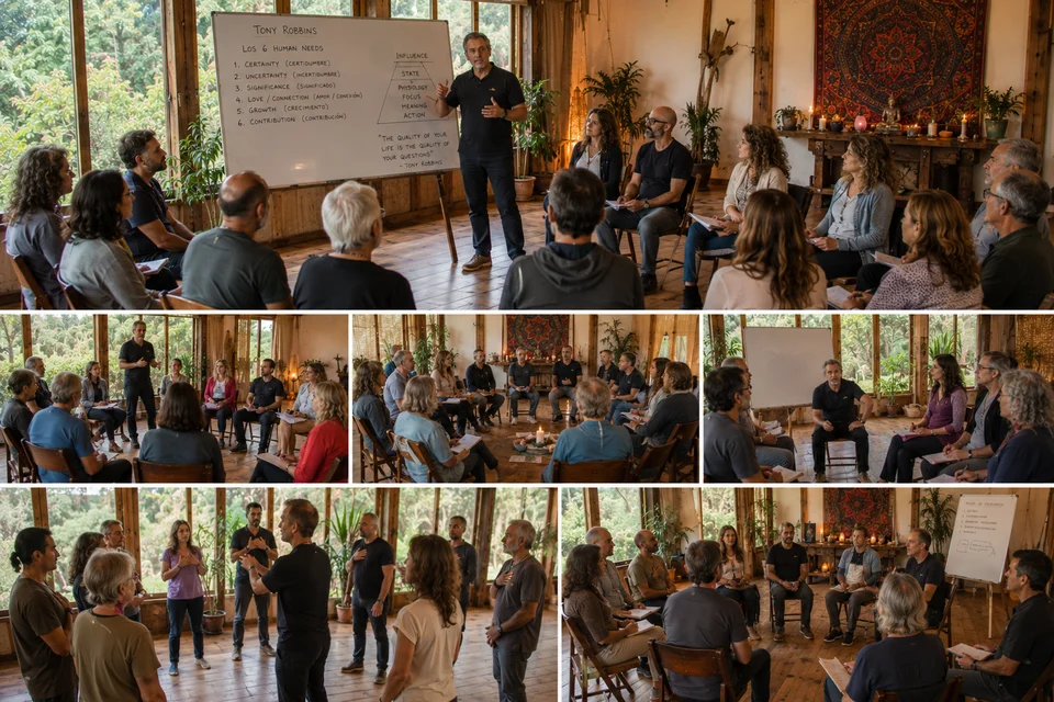 Participantes del retiro holístico de ayurveda disfrutando experiencias de sanación y bienestar