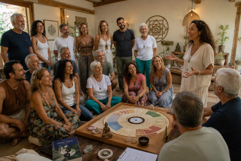 Participantes del retiro holístico de biodecodificación disfrutando experiencias de sanación y bienestar